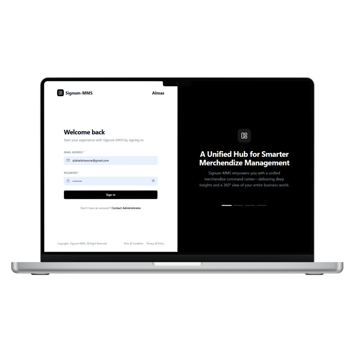 Almas GmbH - Sales and Inventory Management Platform showcase